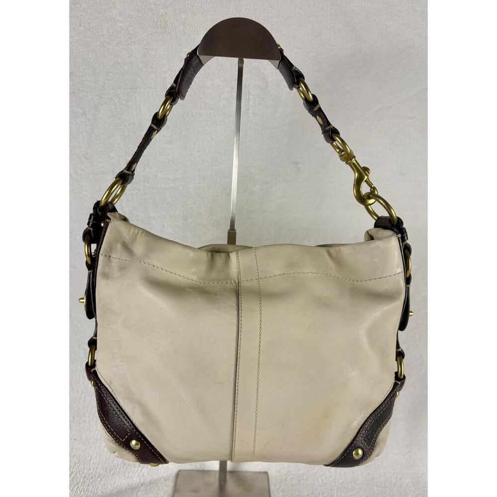 Coach Carly Hobo in Cream/Ivory with Chain - Picture 4 of 16